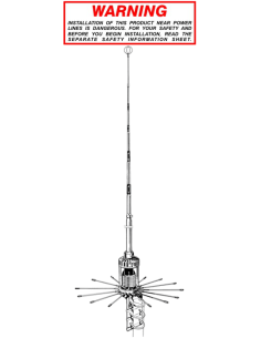 ANTENNE CB FIXE SIRTEL COUNTRY 26-28 MHz 1m57 SANS PRISE PL