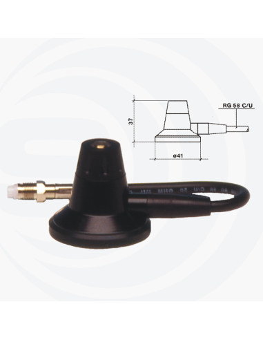 SKB 108-960 MAG + FME SIRIO - ANTENNE MOBILE MAGNÉTIQUE + FME / 108...