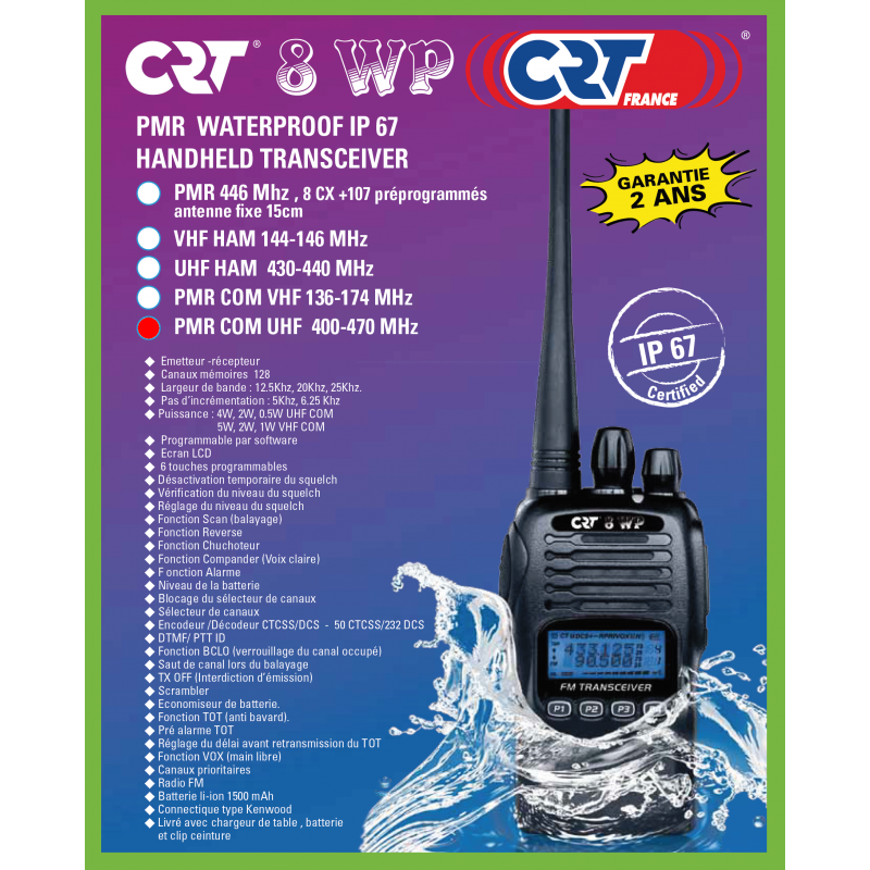 CRT 8WP PMR UHF COM