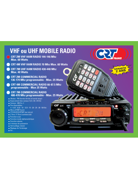 CRT 2M HAM poste radio amateur VHF - 60W CRT 2M HAM poste radio amateur VHF - 60W