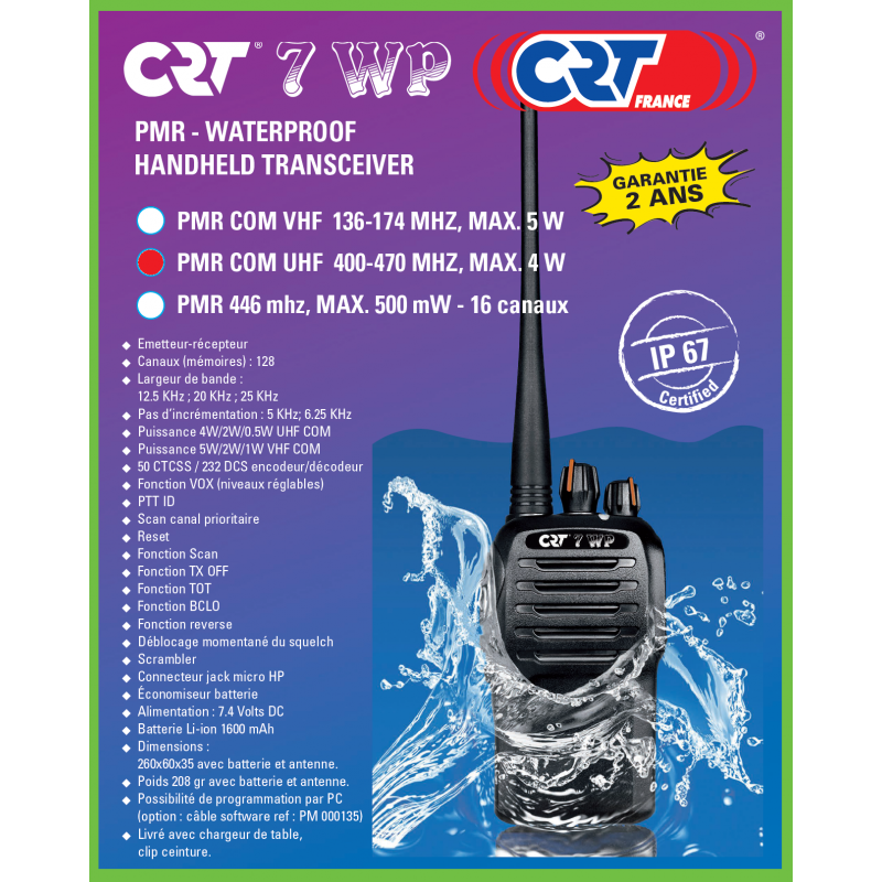 CRT 7WP PMR UHF COM