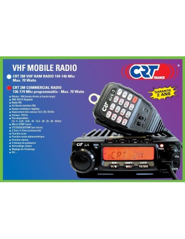 CRT 2M COM poste VHF mobile professionnel top performances